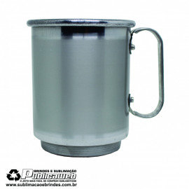 Caneca de alum�nio escovada para sublima��o 400ml