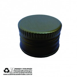 Tampa Tubetes Alum�nio Dourada Rosca 28mm