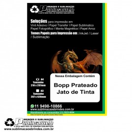 Adesivo A4 De Bopp Prateado para Jato De Tinta c/ 100 Folhas