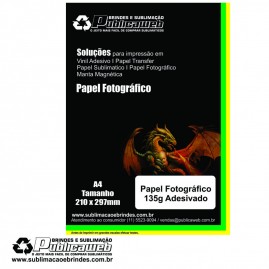 Adesivo Fotogr�fico Glossy Resistente a Agua 135g A4