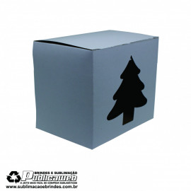 Caixa para Canecas Quadrada com Janela em forma de natal c/ 10 Unidades