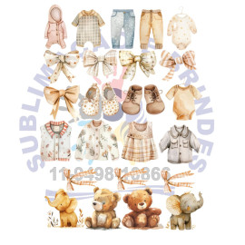 Cartela Termocolante Aplique A4 Estampa Digital BOHO BABY LILLY BUMBLEBEE 2