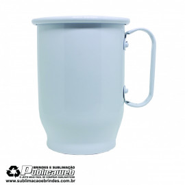 Caneca de alum�nio branco para sublima��o 500ml