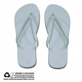 Chinelo Sublimatico Branco Tamanho 39/40 C/ Tira Slin 