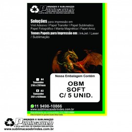 Papel OBM Soft Fosco A3 pct c/ 5 folhas 