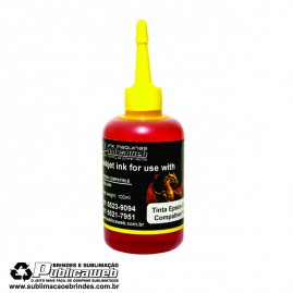 Tinta Epson de 100ml  na cor Amarela Suprema 