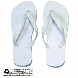Chinelo Sublimatico Branco Tamanho 31/32 C/ Tira Tradicional 