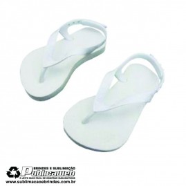 Chinelo Sublimatico Branco Tamanho 21/22 Infantil